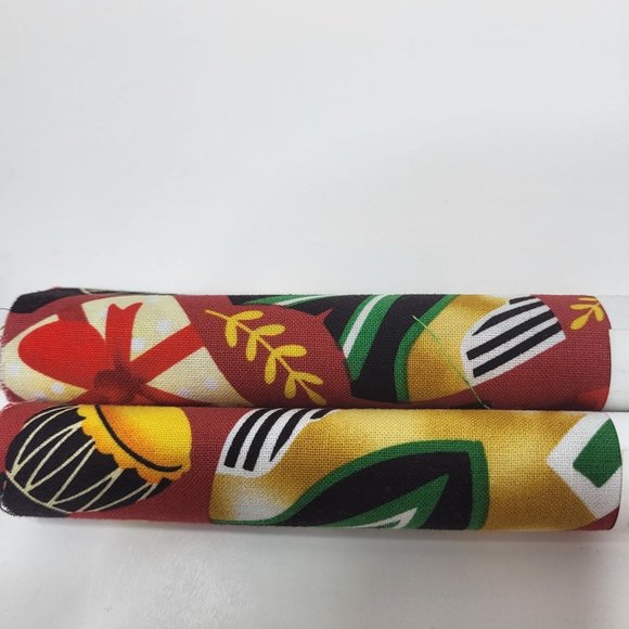 Lot of 2 Kwanza  Fat Quarter 18" x 21" 100% Cotton - African Drums Fabric Crafts - Picture 3 of 7